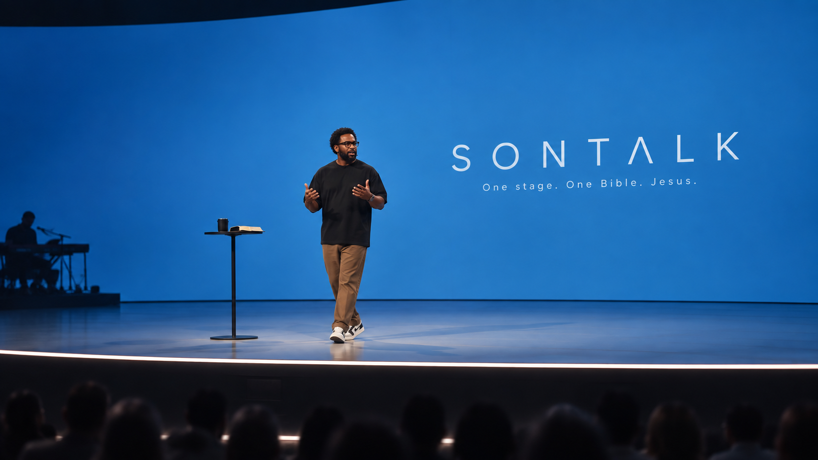 SonTalk on its signature blue stage