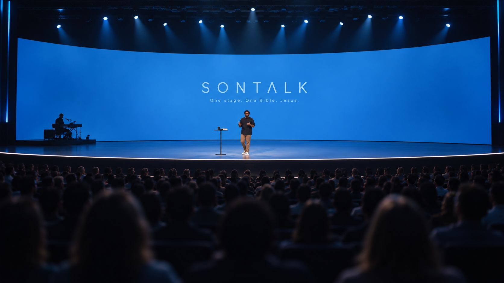 The SonTalk stage seen from a full live audience